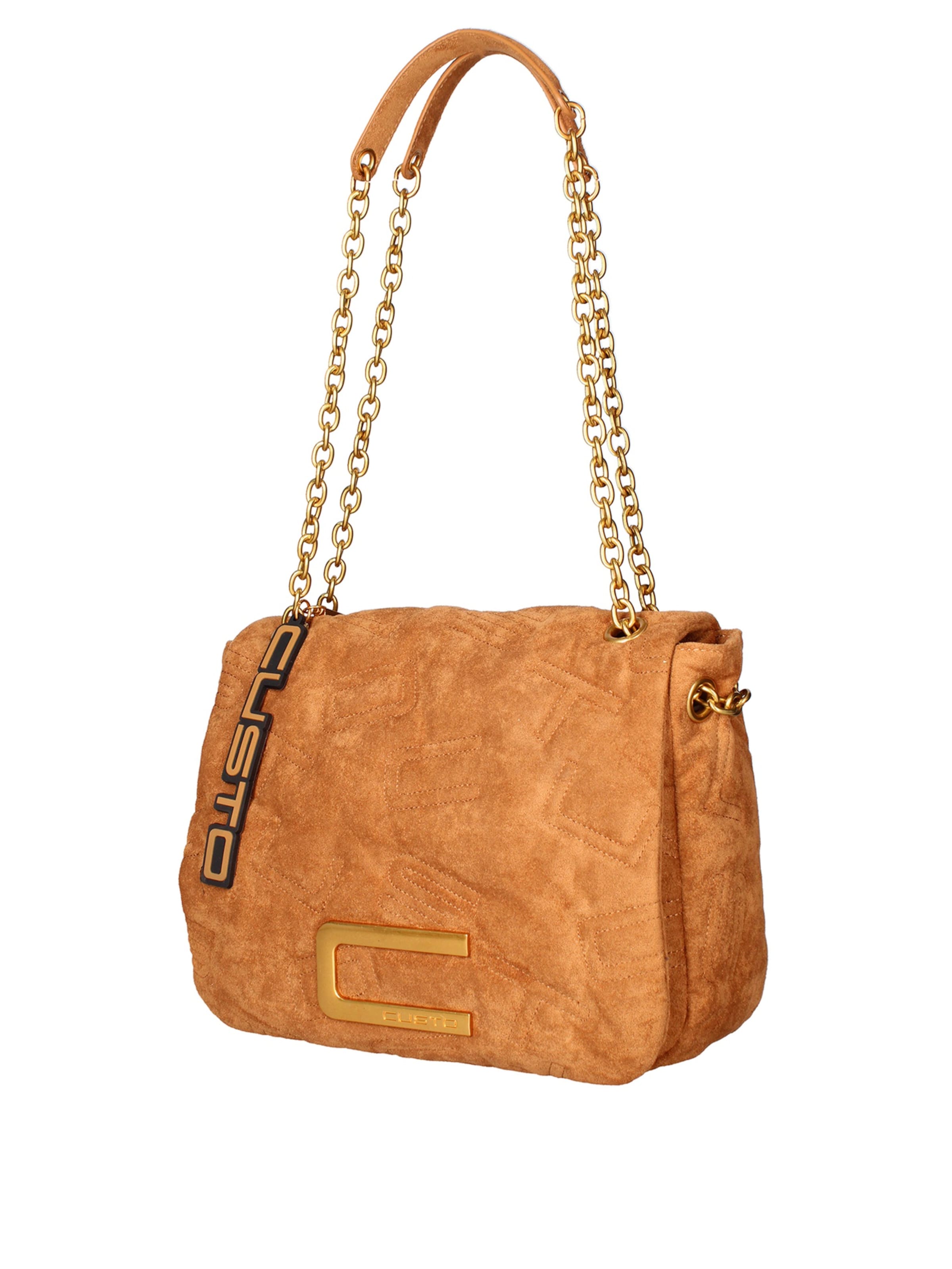 Borsa a spalla di Custo Barcelona in arancione: frontale