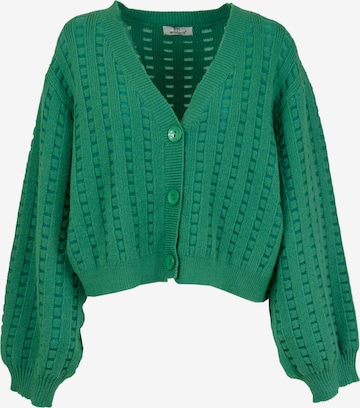 Influencer Knit cardigan in Green: front
