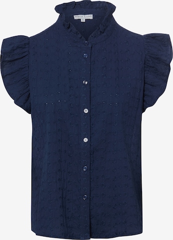 Marie Lund Bluse in Blau: Vorderseite