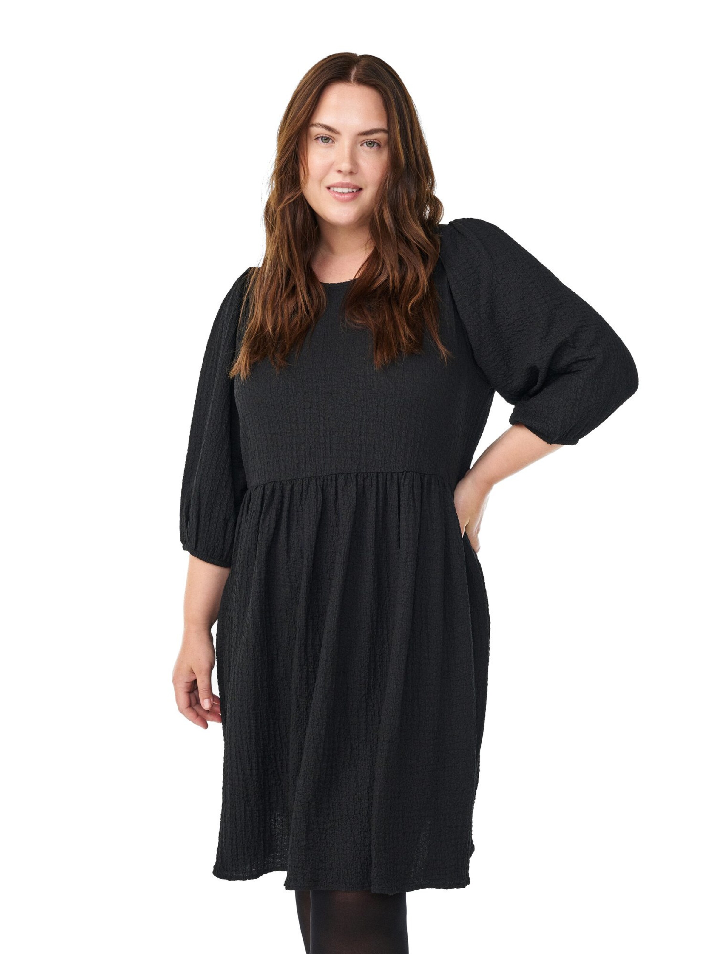 Rochie 'Fltia' de la Flash by Zizzi pe negru: față