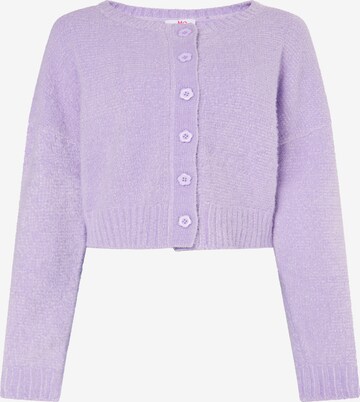 MYMO Knit Cardigan in Purple: front