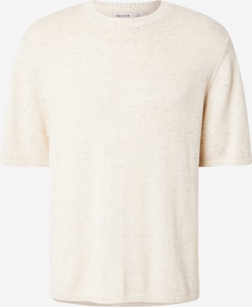 Pulover de la HOLLISTER pe alb: față