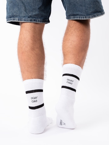 Occulto Athletic Socks 'Leo' in White