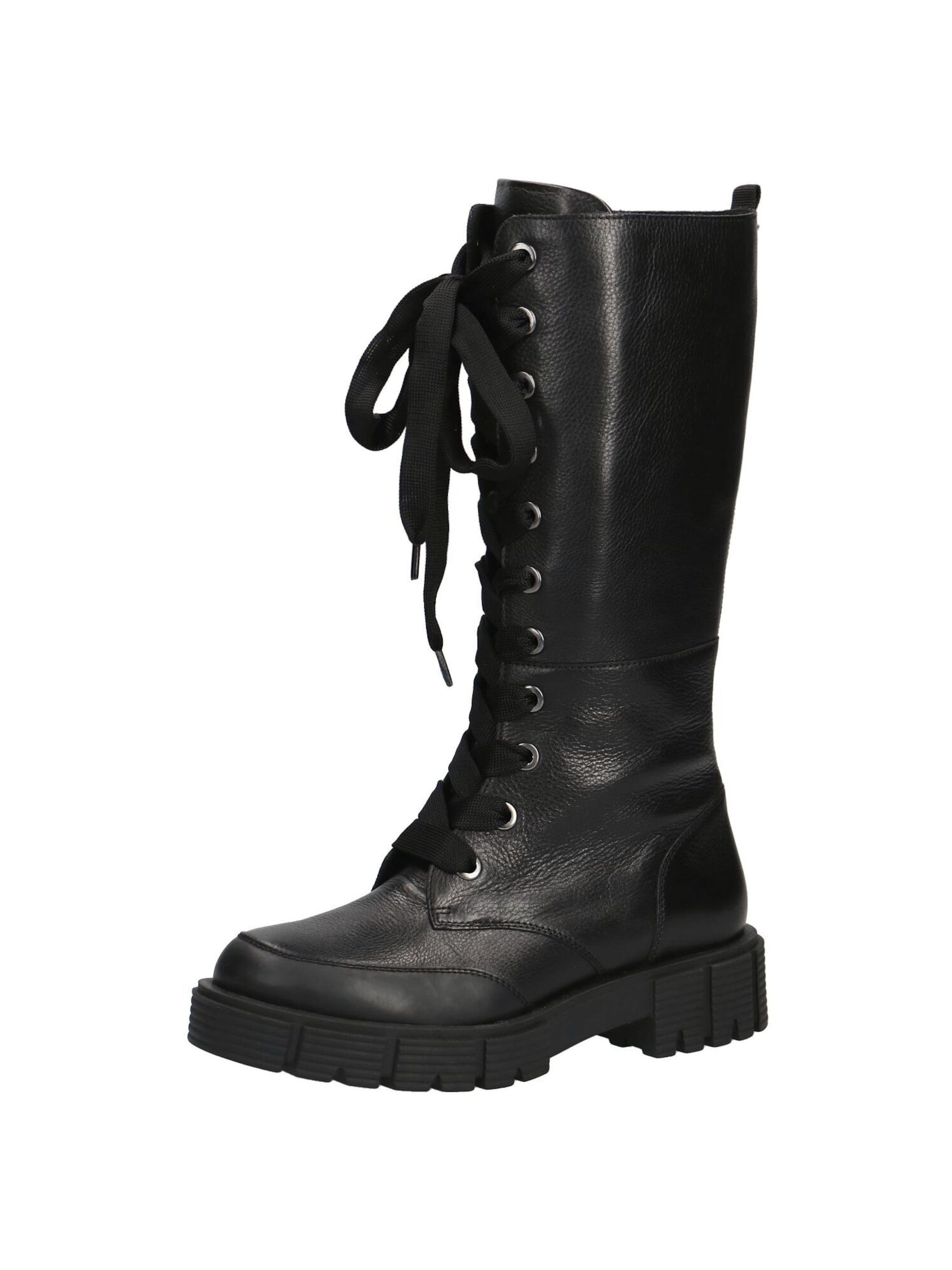CAPRICE - Bota com atacadores em preto: frente