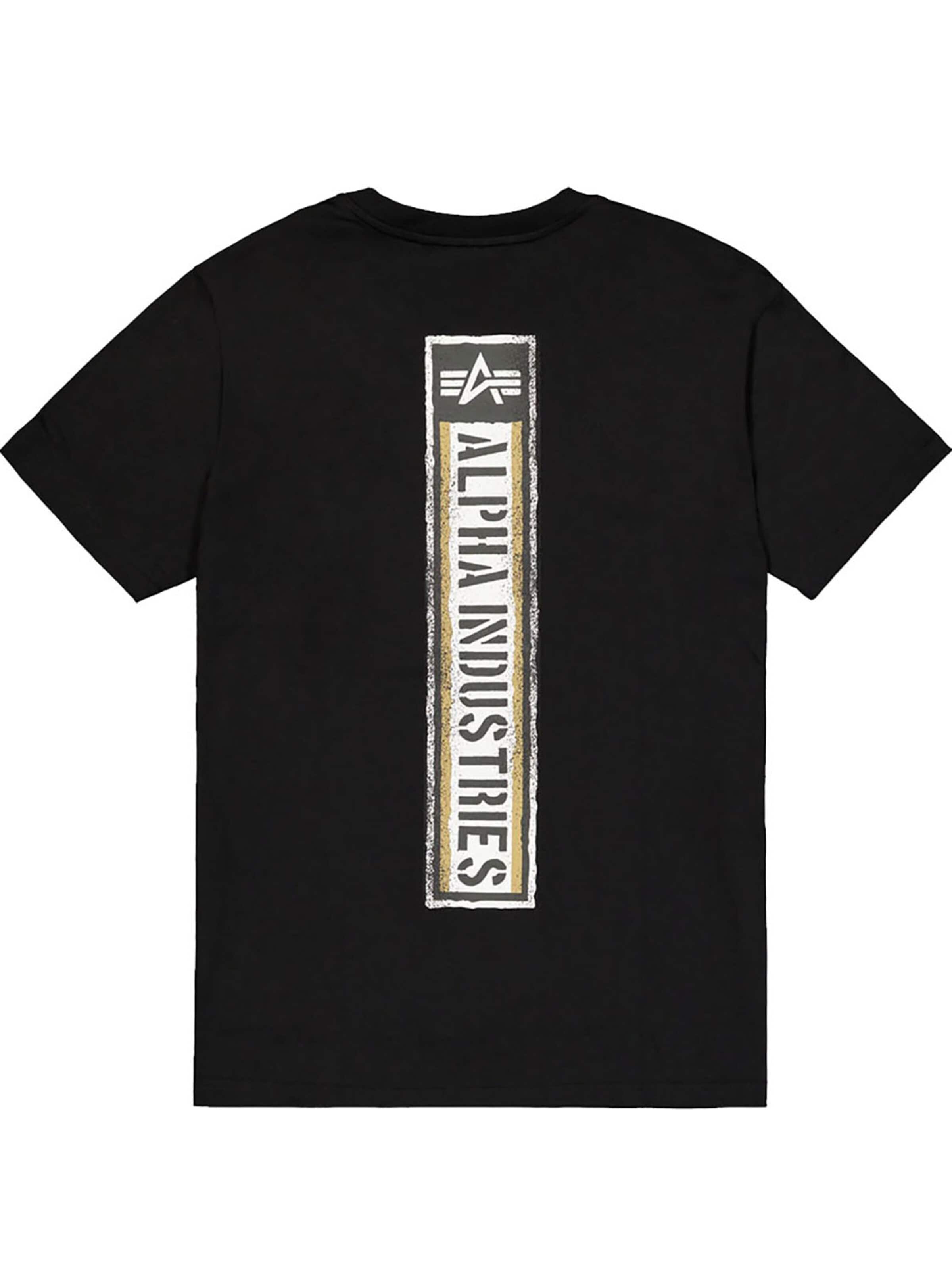 ALPHA INDUSTRIES T-Shirt in Schwarz