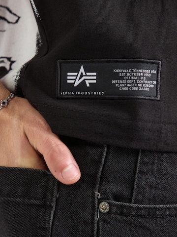ALPHA INDUSTRIES Tričko 'Balaclava BP' - Čierna