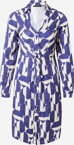 Sisley - Vestido camisero en azul: frente