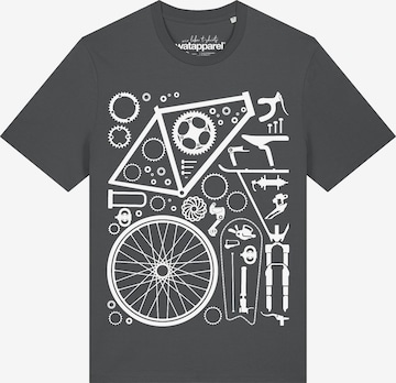 T-Shirt 'Fahrradteile' Watapparel en gris : devant