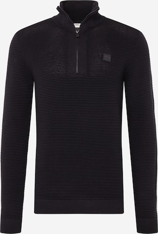 !Solid Sweater in Black: front