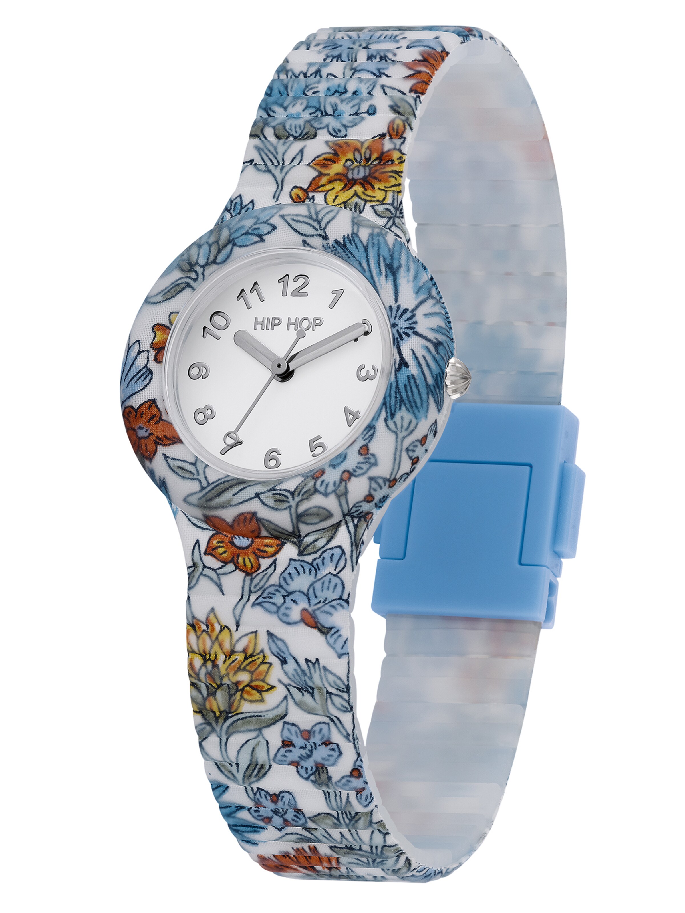 Hip Hop Analog Watch in White: front