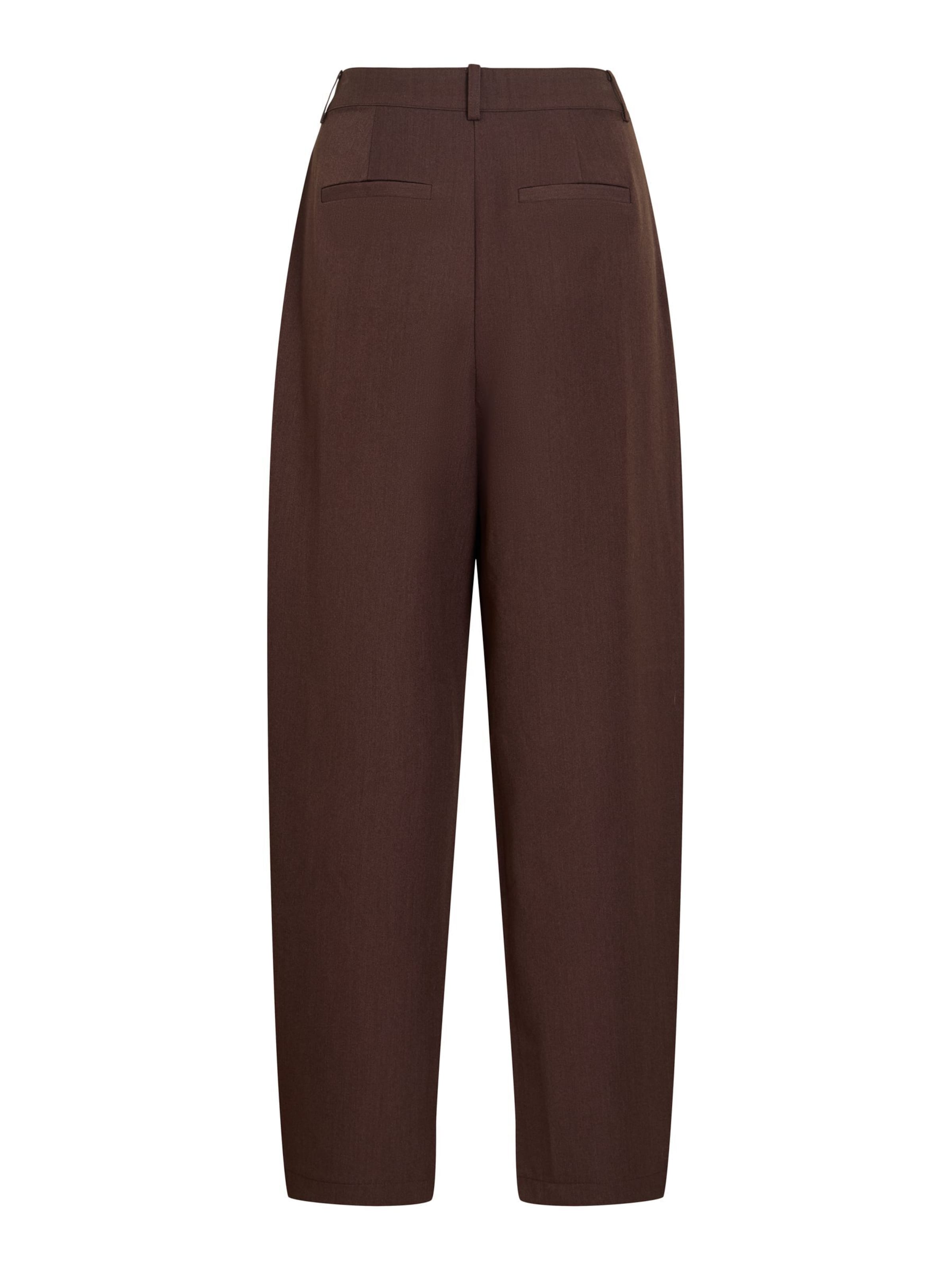 VILA - Barrel Pantalón plisado 'VILeora' en marrón
