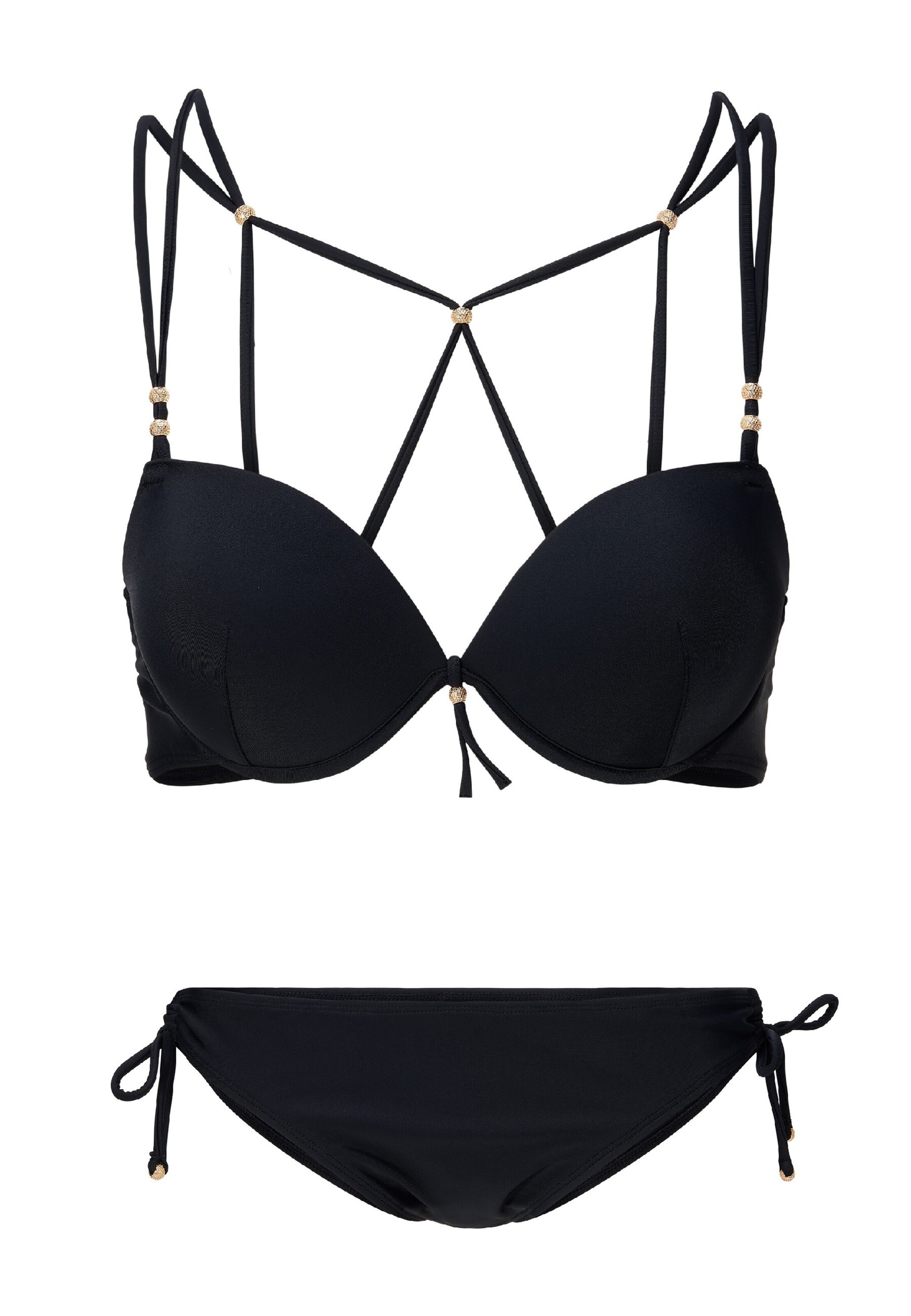 LingaDore Triangel Bikini in Zwart: voorkant
