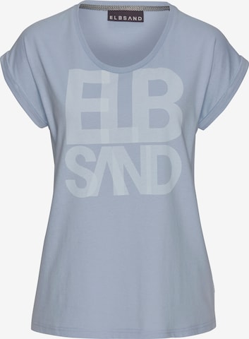 Elbsand T-Shirt in Blau: Vorderseite