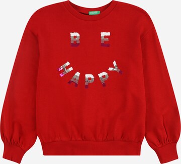 UNITED COLORS OF BENETTON Sweatshirt in Red: front