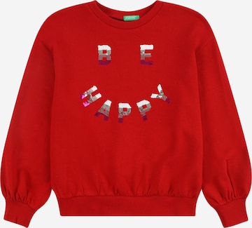 UNITED COLORS OF BENETTON Sweatshirt in Rot: predná strana