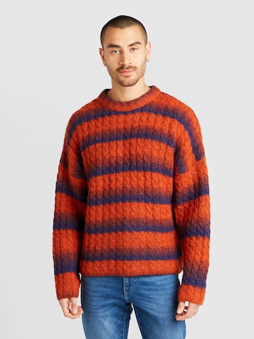 Pull-over 'Connor' WEEKDAY en orange : devant