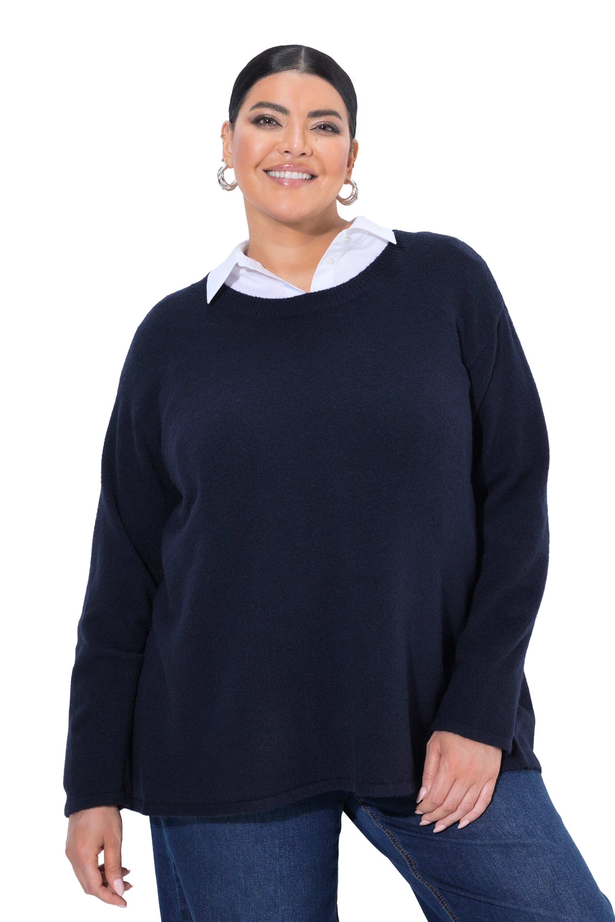 Ulla Popken Pullover in Schwarz: Vorderseite