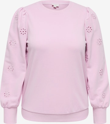 ONLY Carmakoma Sweatshirt 'CARFEMME' i pink: forside