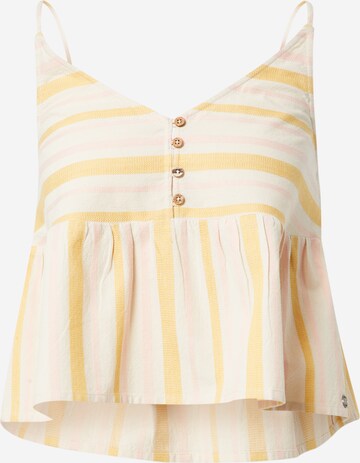 ROXY Top 'OPEN EYES' in Beige: voorkant