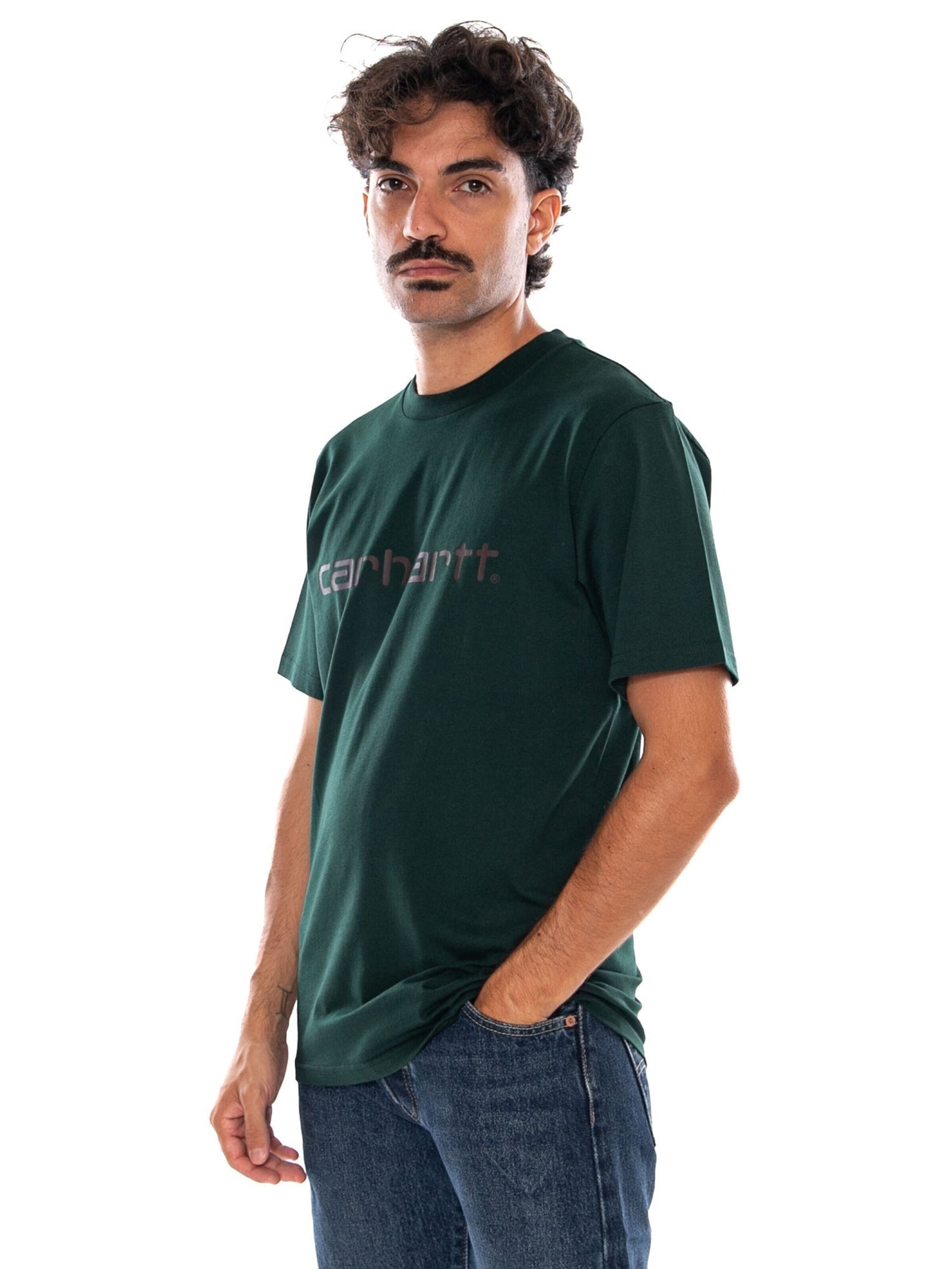 T-Shirt 'S/S SCRIPT T-SHIRT DARK SCARAB' Carhartt WIP en vert