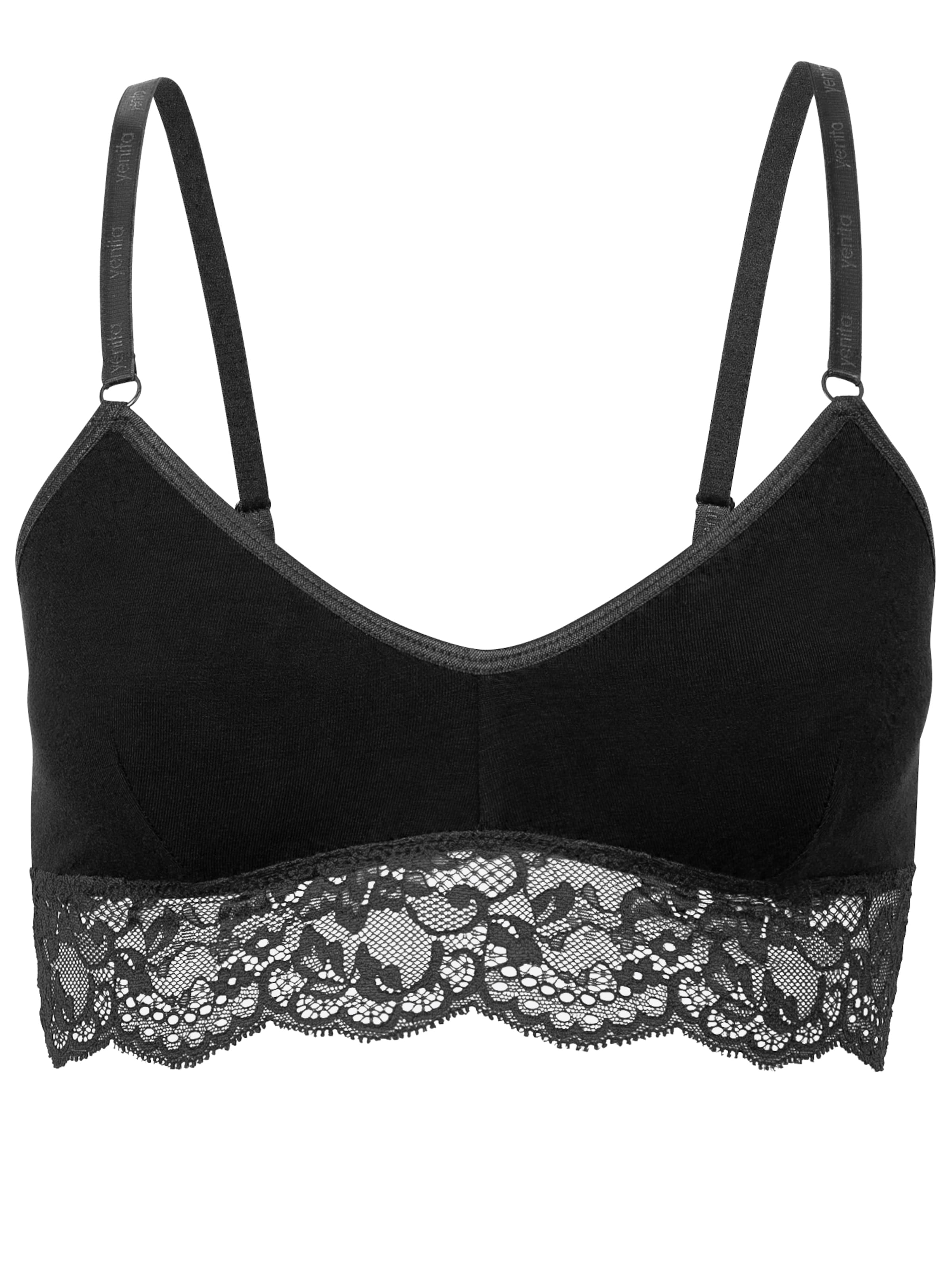 Bustino Reggiseno di Yenita in nero: frontale