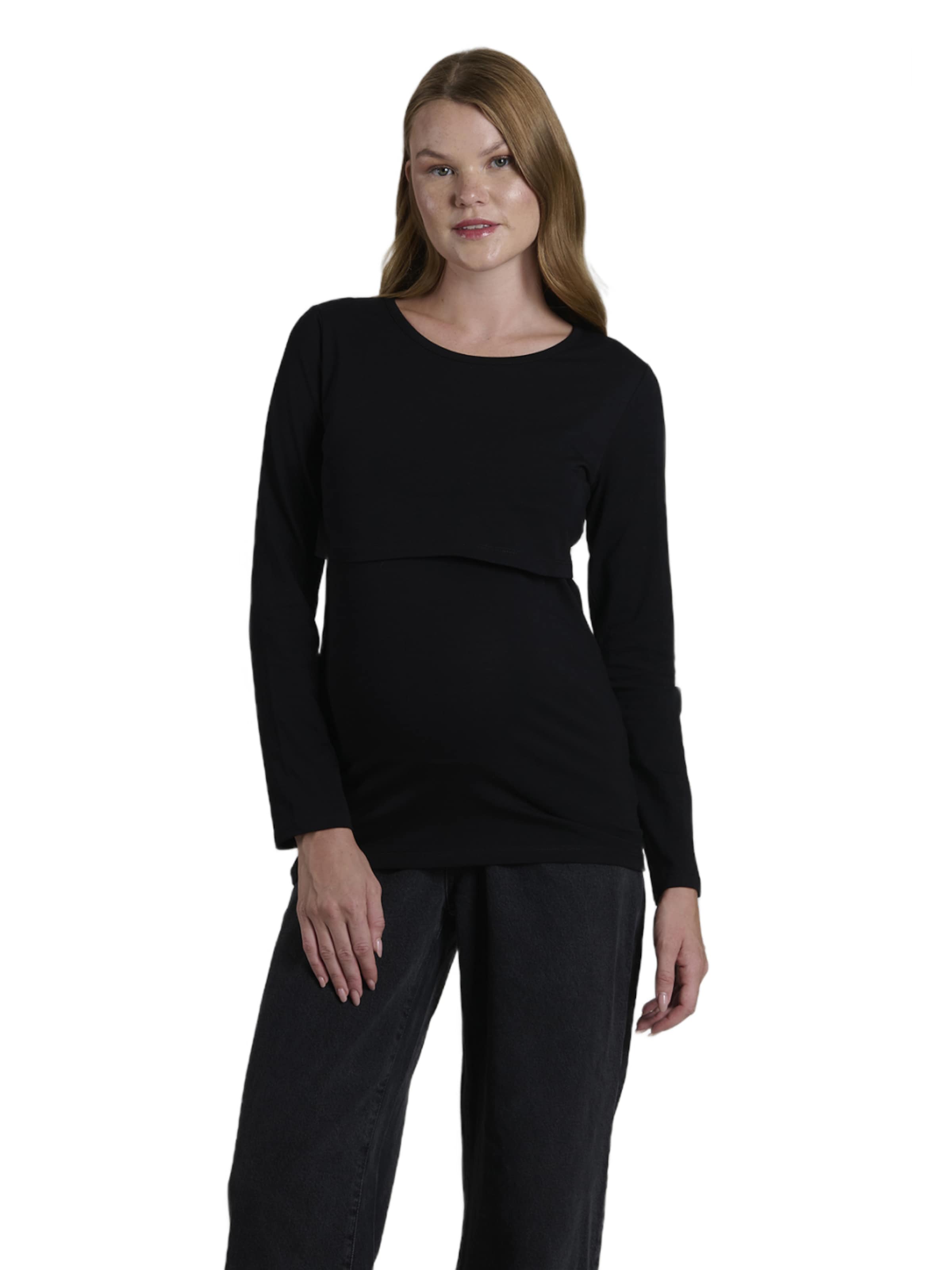 LYN MAMA Blouse in Black: front