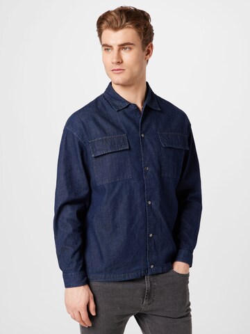 BURTON MENSWEAR LONDON Regular fit Button Up Shirt in Blue: front