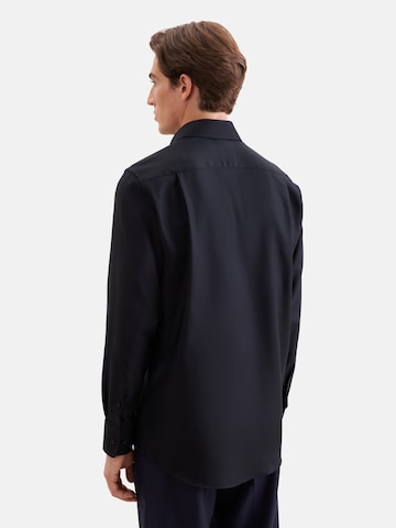 SEIDENSTICKER Regular Fit Businesshemd in Schwarz