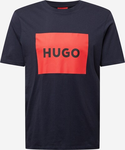 HUGO T-Krekls 'Dulive222', krāsa - tumši zils / sarkans / melns, Preces skats