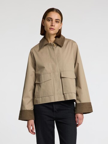 Veste mi-saison SELECTED en marron : devant