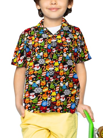 Regular fit Camicia 'Christmas Allover' di King Kameha in colori misti: frontale