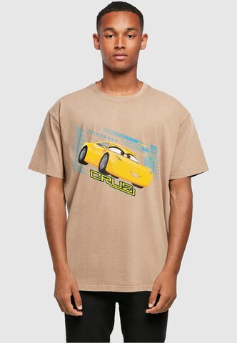 ABSOLUTE CULT Shirt 'Cars - Cruz Ramirez' in Beige: front
