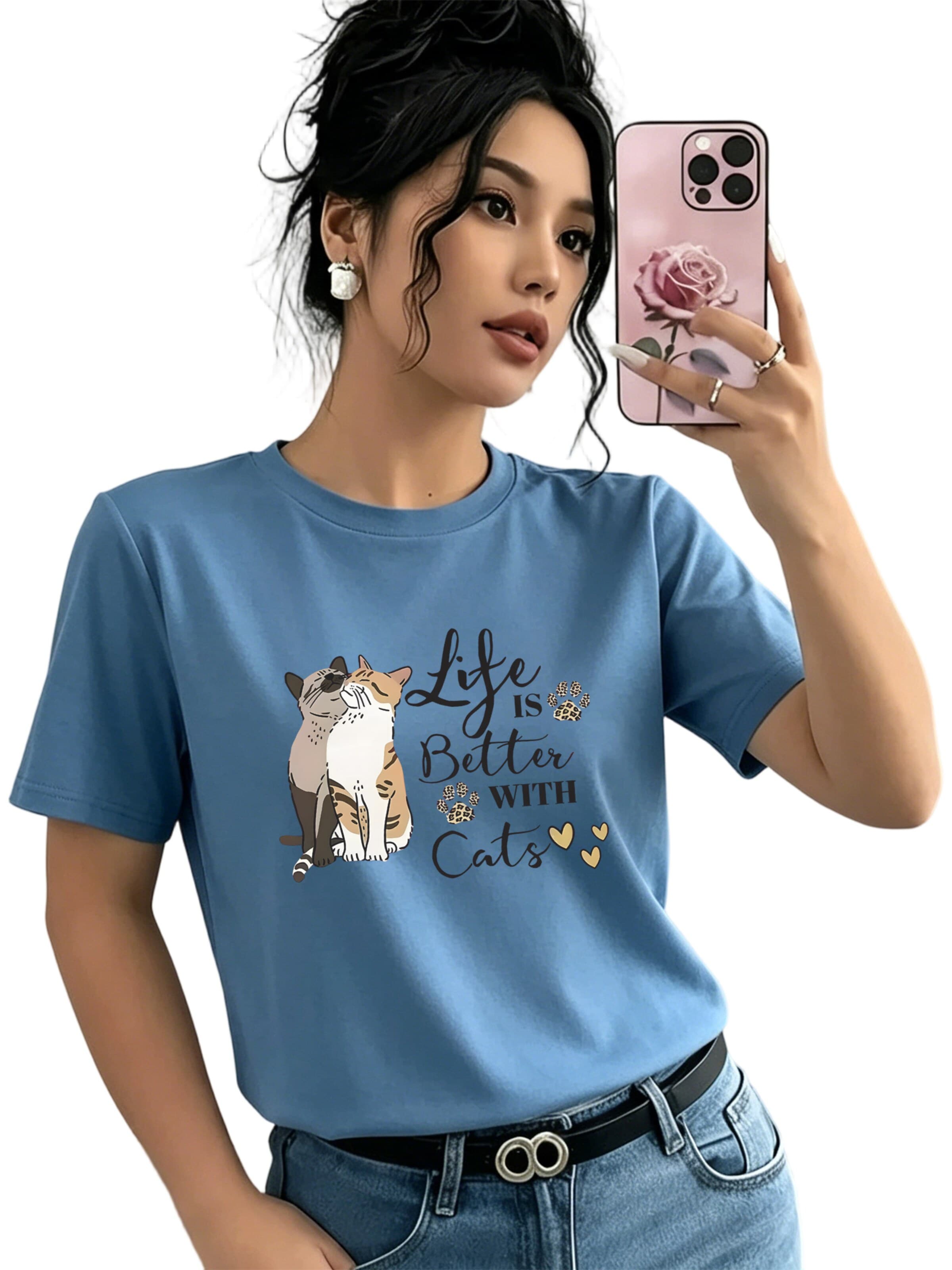 T-shirt GORHEY en bleu : devant