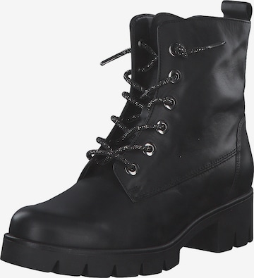 GABOR Lace-up bootie in Black: front