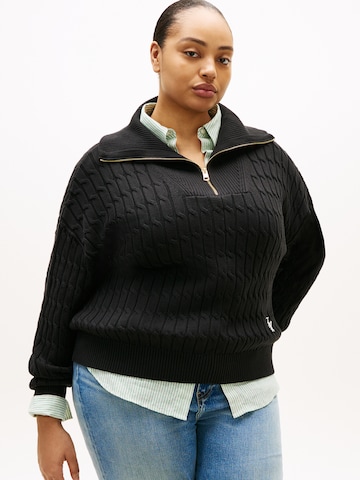 Tommy Hilfiger Curve Sveter - Čierna: predná strana