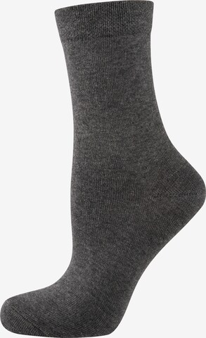 Nur Die Socks ' 3er-Pack Ohne Gummi ' in Grey: front