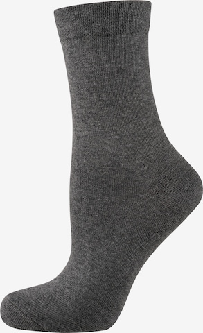 Nur Die Socks ' 3er-Pack Ohne Gummi ' in Grey: front