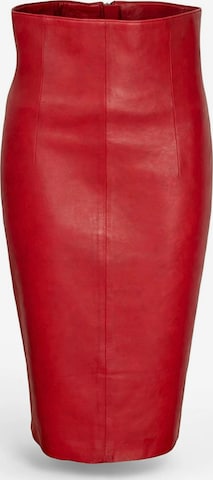 Jupe 'Lederrock Hohe Taille super Echtleder Lammnappa rot' Be Noble en rouge : devant