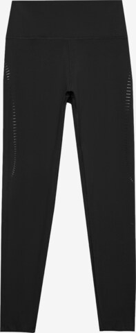 Skinny Pantalon de sport 4F en noir : devant