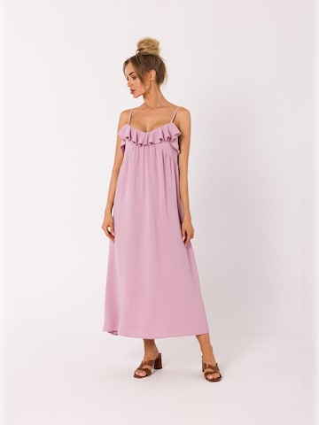 made of emotion - Vestido en rosa: frente