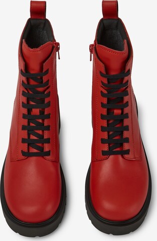 CAMPER Lace-Up Ankle Boots 'Milah' in Red