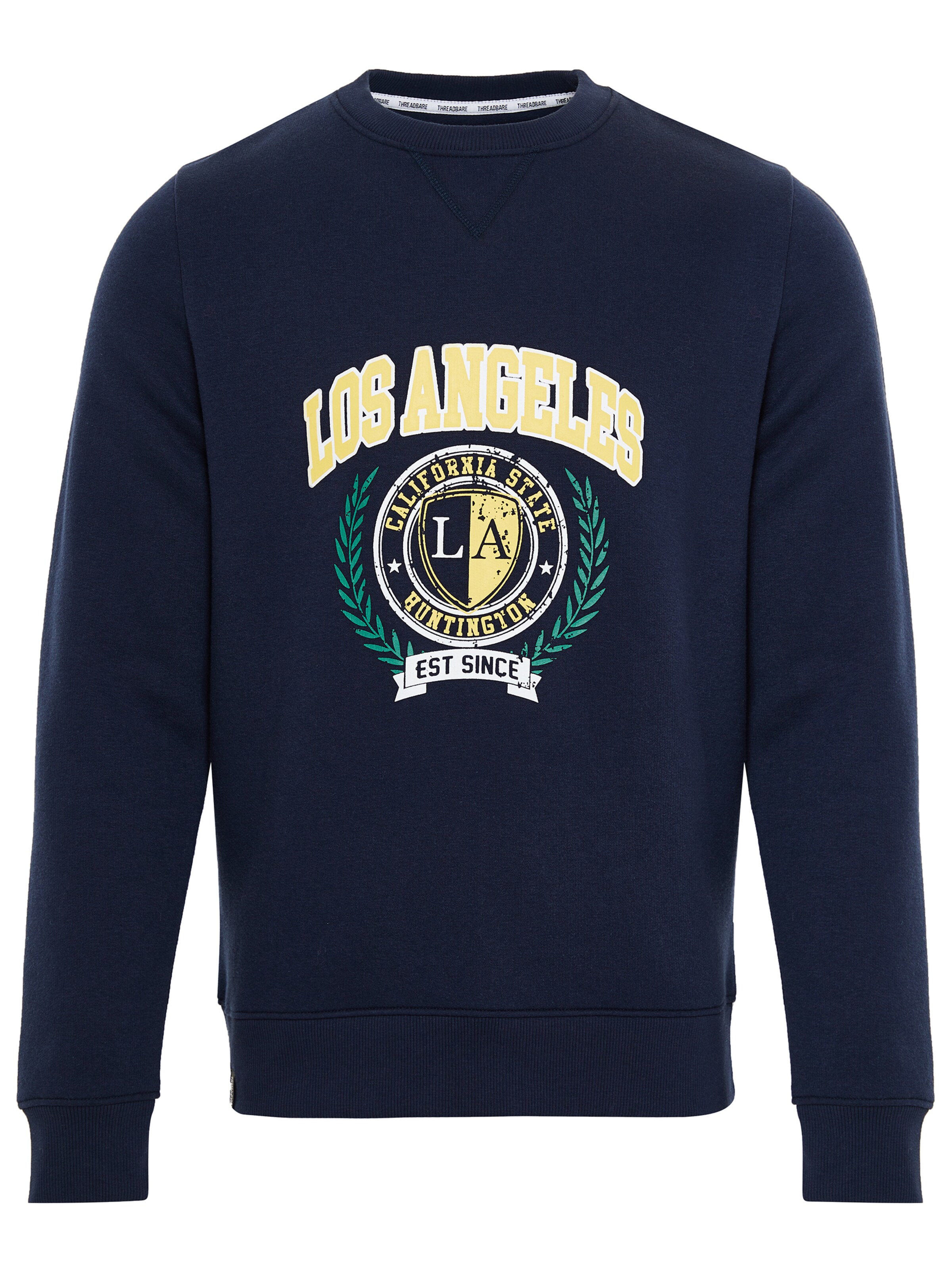 Threadbare Sweatshirt 'Crew Ocean' in Blauw: voorkant