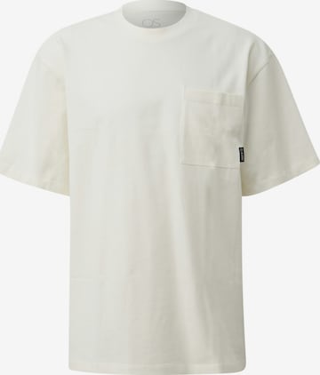 QS Shirt 'Q/S designed by - Heren t-shirt' in Beige: voorkant