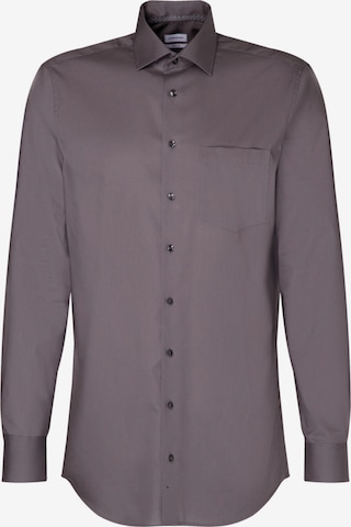 SEIDENSTICKER Regular fit Бизнес риза в сиво: отпред