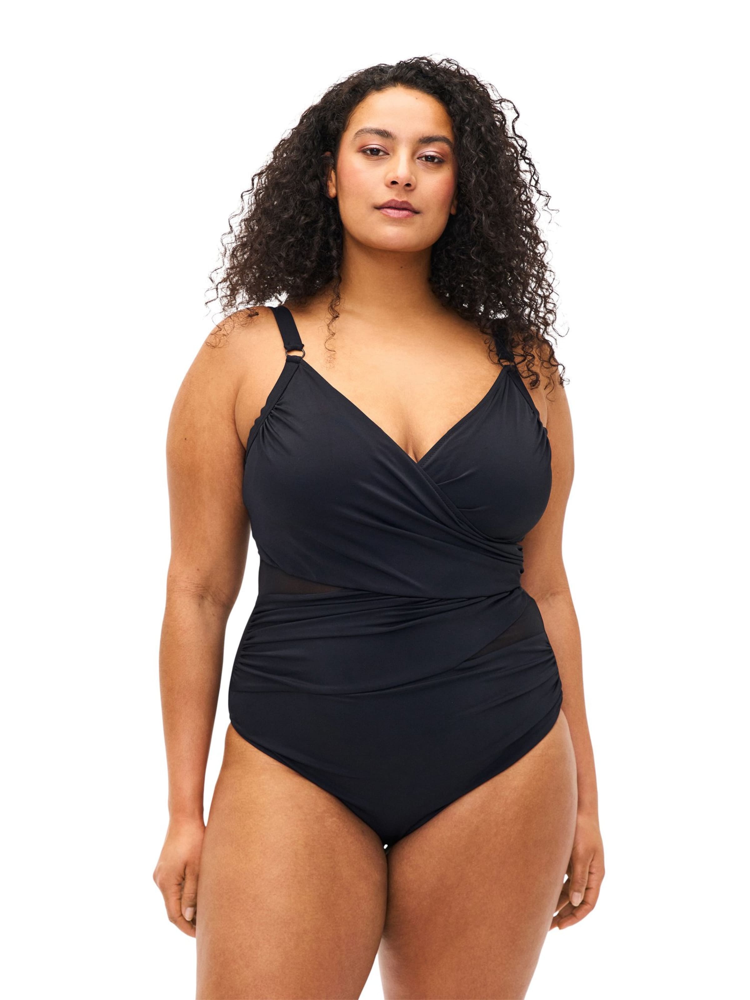 Swim by Zizzi T-shirt Badedragt i sort: forside