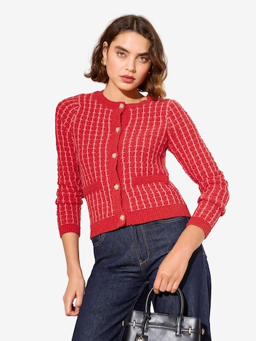 Cardigan Friends Like These en rouge : devant