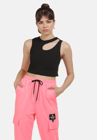 myMo ATHLSR Sports Top in Black: front