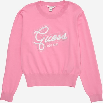 GUESS Суичър в розово: отпред