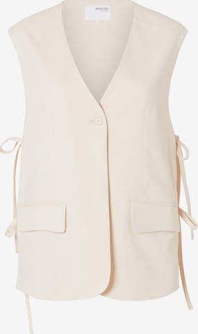 Gilet de costume 'Selfina' SELECTED FEMME en beige : devant