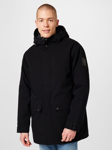 JACK WOLFSKIN - Casaco outdoor 'BERGHANG' em preto: frente